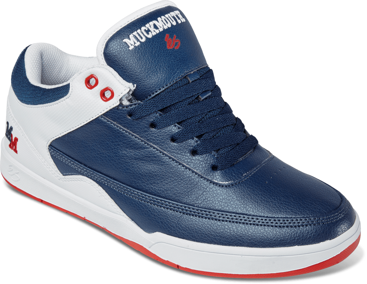 Stylus Mid X Muckmouth blue/white | éS skateboarding Hi-Top Shoe Es Footwear Sneakers Skate Style OG Premium