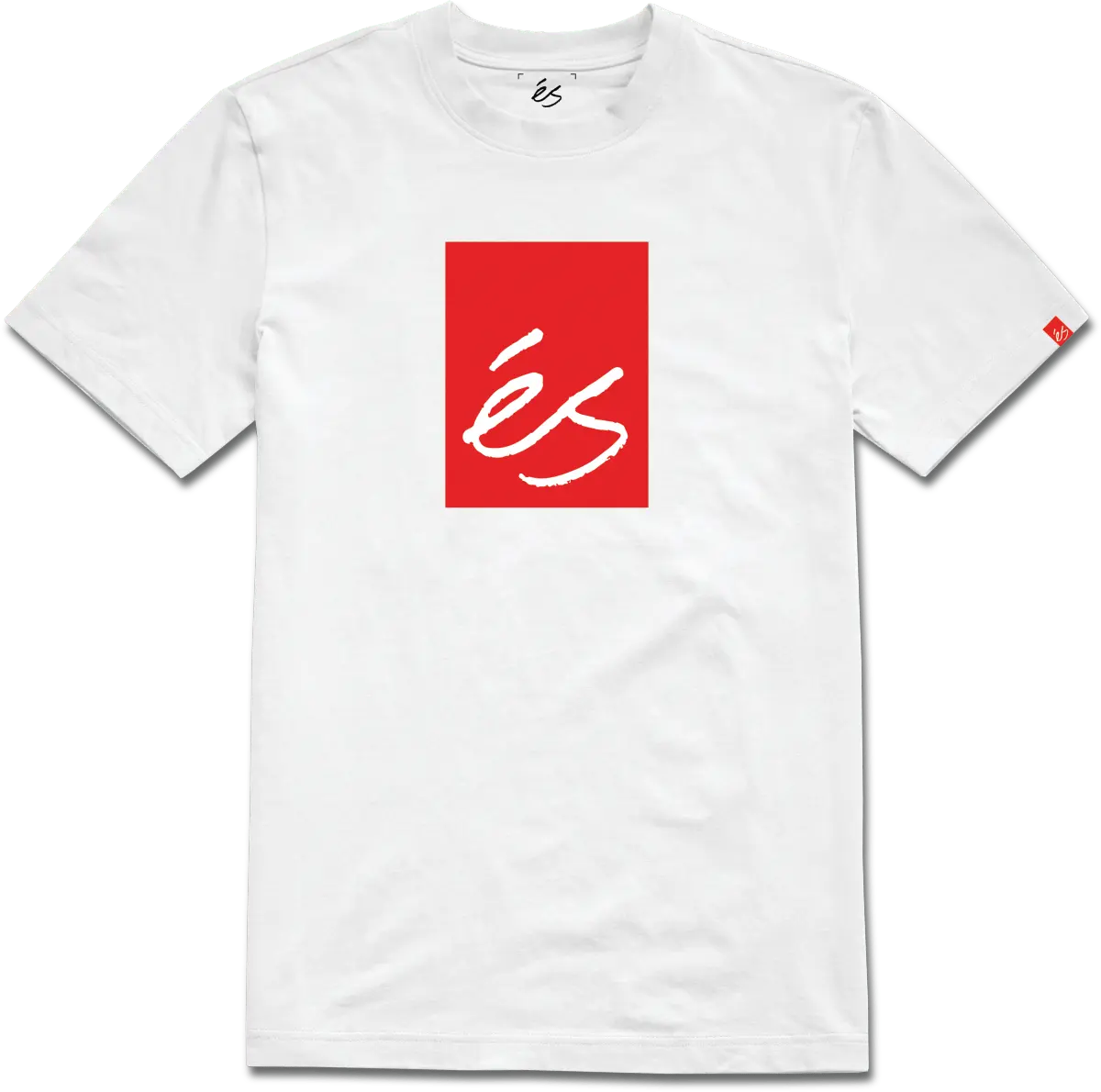 Main Block Tee White Skate Graphic Shirt | éS skateboarding S/S Basic T-Shirt Es Footwear Sneakers Skate Style OG Premium