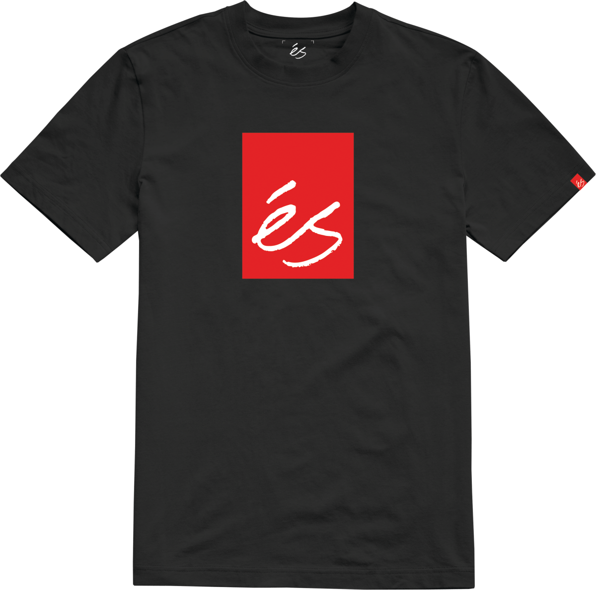 Main Block Tee Black/Red Short Sleeve | éS skateboarding S/S Basic T-Shirt Es Footwear Sneakers Skate Style OG Premium