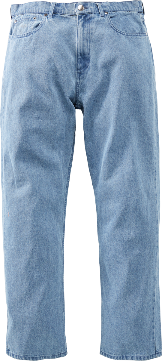 Light Blue Versatile Straight Jeans Loose Fit Slash Pockets - Temu