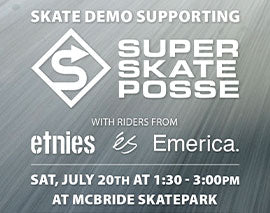 Super Skate Posse skate demo with éS team riders