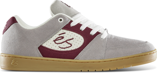 accel slim - skate shoes - grey/burgundy - esskateboarding