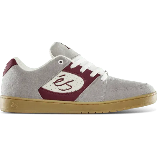 Accel Slim grey/burgundy - skate shoes | éS Skateboarding Low-Top Shoe Es Footwear Sneakers Skate Style OG Premium