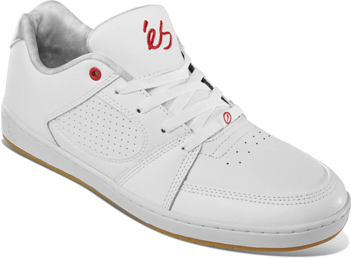 スケートボード es Accelslim 26.5 Accel Slim white/silver - skate shoes | éS Skateboarding