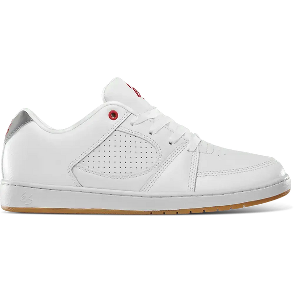 Accel Slim white/silver - skate shoes | éS Skateboarding