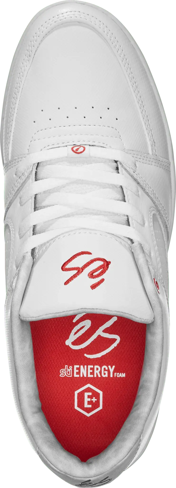 Accel Slim white/silver - skate shoes | éS Skateboarding