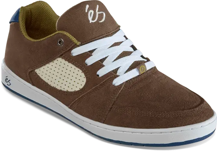 Accel Slim brown/tan/blue - skate shoes | éS Skateboarding