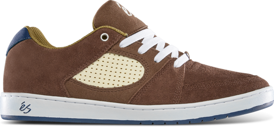 accel slim - skate shoes - brown/tan/blue - esskateboarding