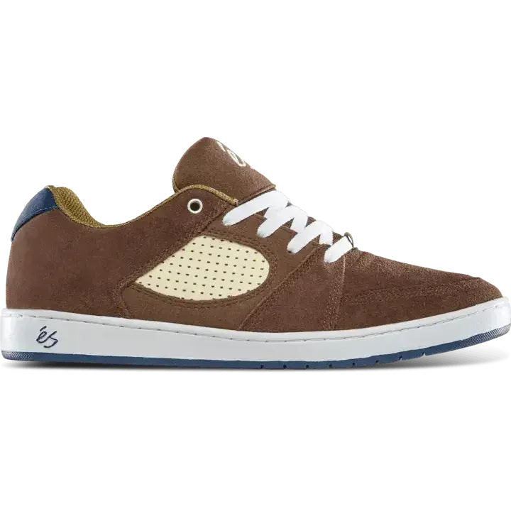 Accel Slim brown/tan/blue - skate shoes | éS Skateboarding