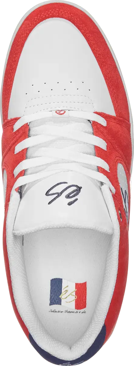 Accel Slim red/white/navy - skate shoes | éS Skateboarding