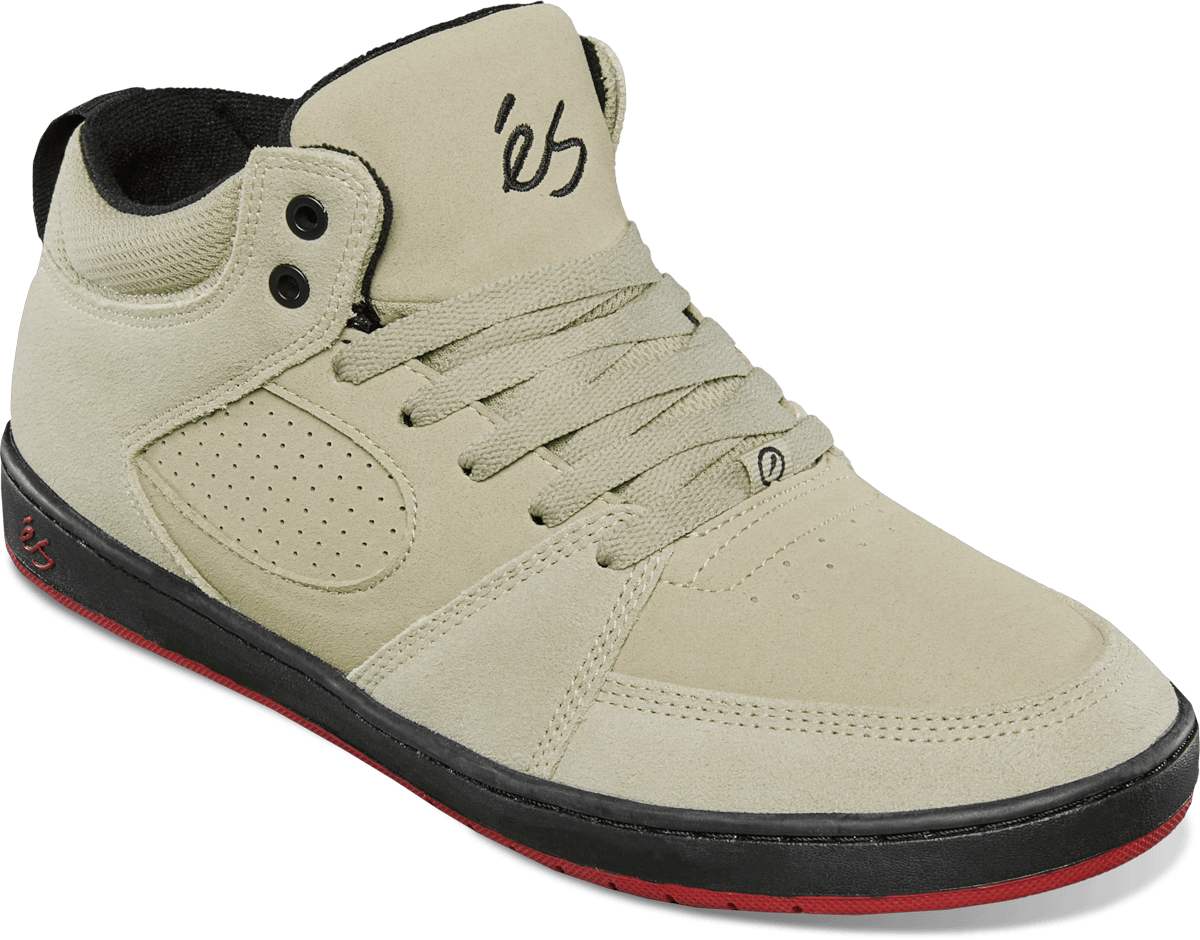 es エス アクセルスリムミッド 27.5 Accel Slim Mid black/white/green - skate shoes | éS skateboarding