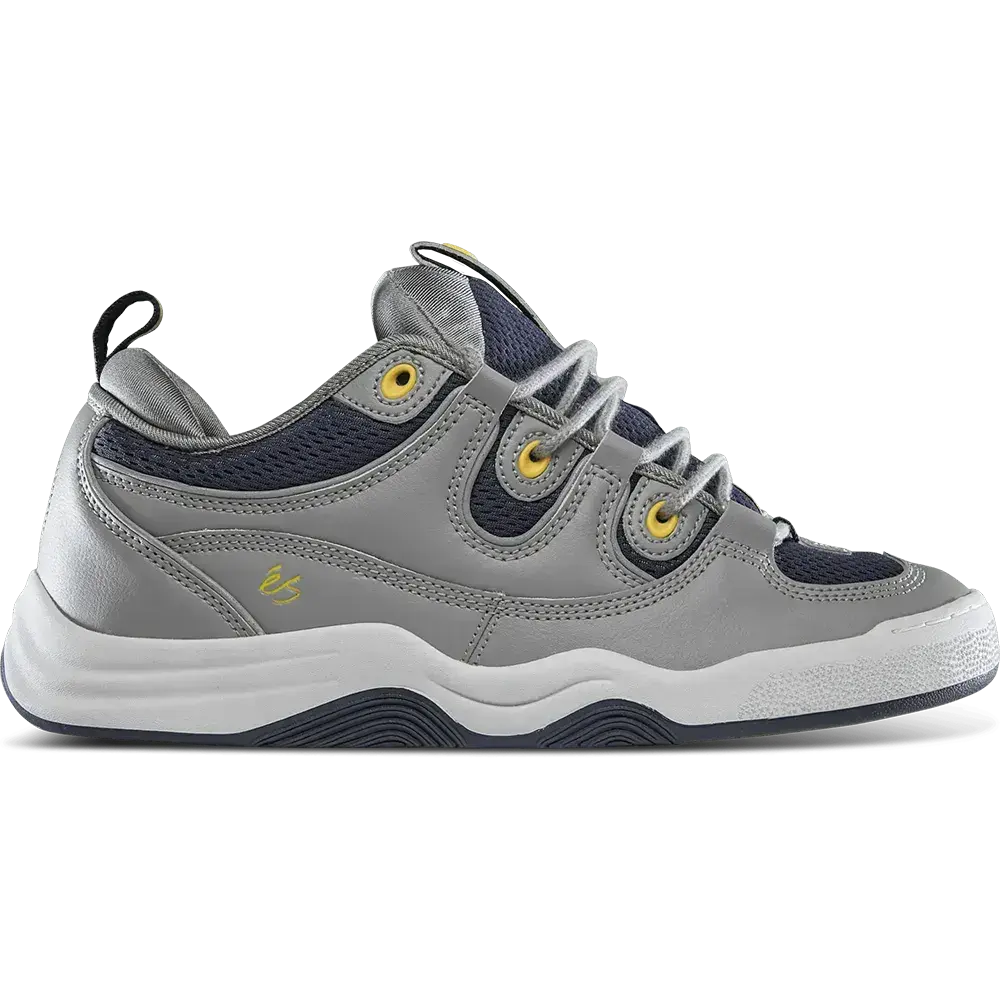 Two Nine 8 grey/navy/yellow - skate shoes | éS Skateboarding Low-Top Shoe Es Footwear Sneakers Skate Style OG Premium