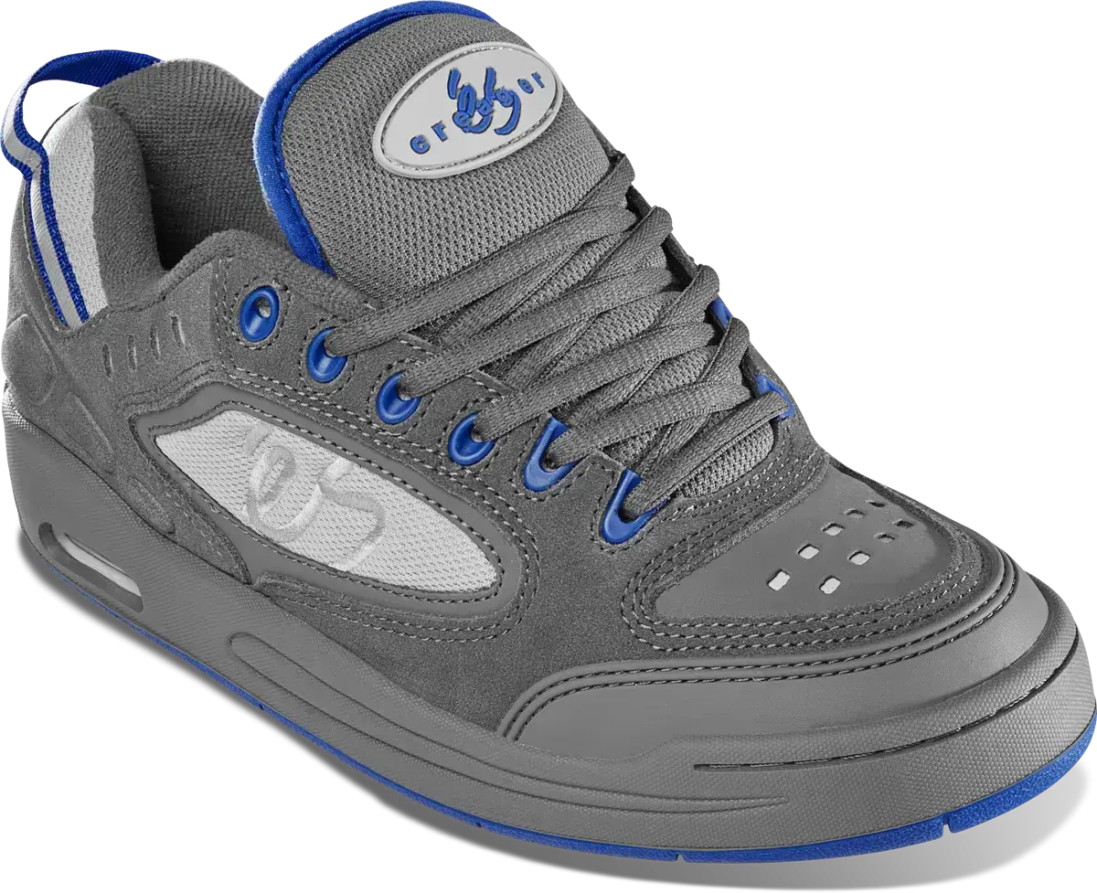 Creager Low-Top Shoe Grey/Royal Suede | éS Skateboarding