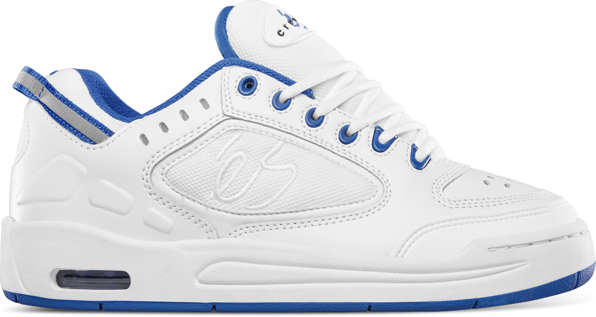 Creager white/blue - skate shoes | éS skateboarding – éS Skateboarding