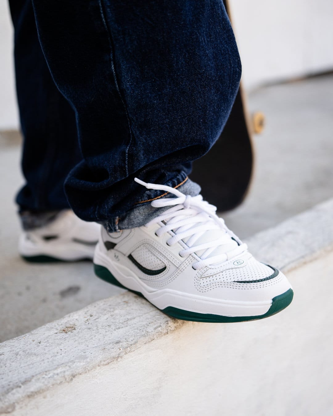 Tj Rogers Skate Shoes in White, Green | éS Skateboarding eS Footwear Sneakers Skate Style OG Premium