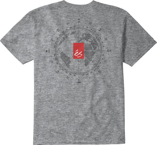 compass tee - shirts & tops - grey/heather - esskateboarding