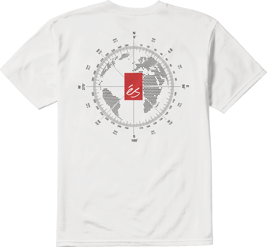 compass tee - shirts & tops - white - esskateboarding