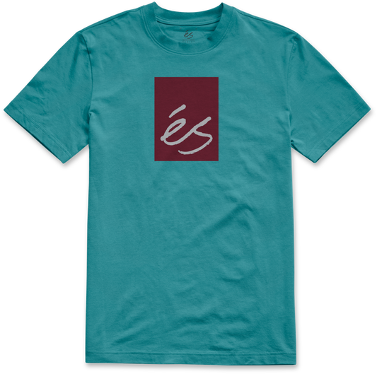 main block tee - shirts & tops - teal - esskateboarding