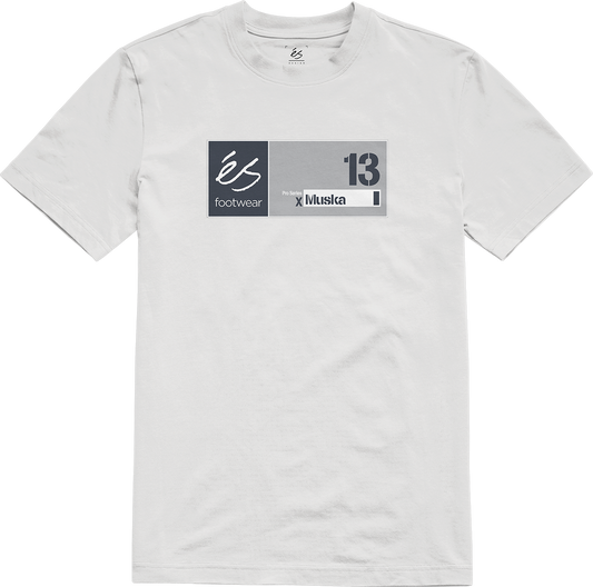 muska 13 tee - shirts & tops - white - esskateboarding