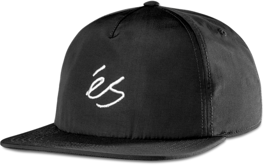 mini script nylon clipback hat - hats - black - esskateboarding
