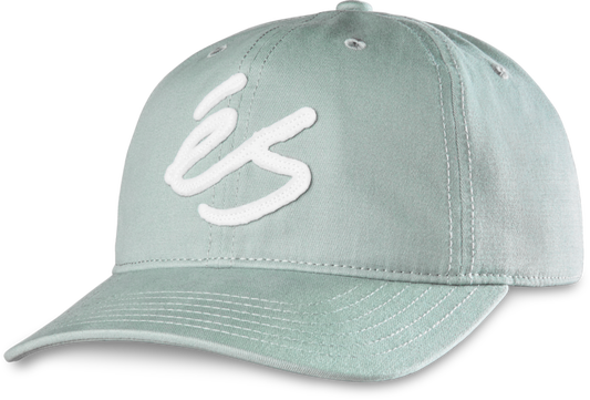 script applique snapback hat - headwear - light green - esskateboarding