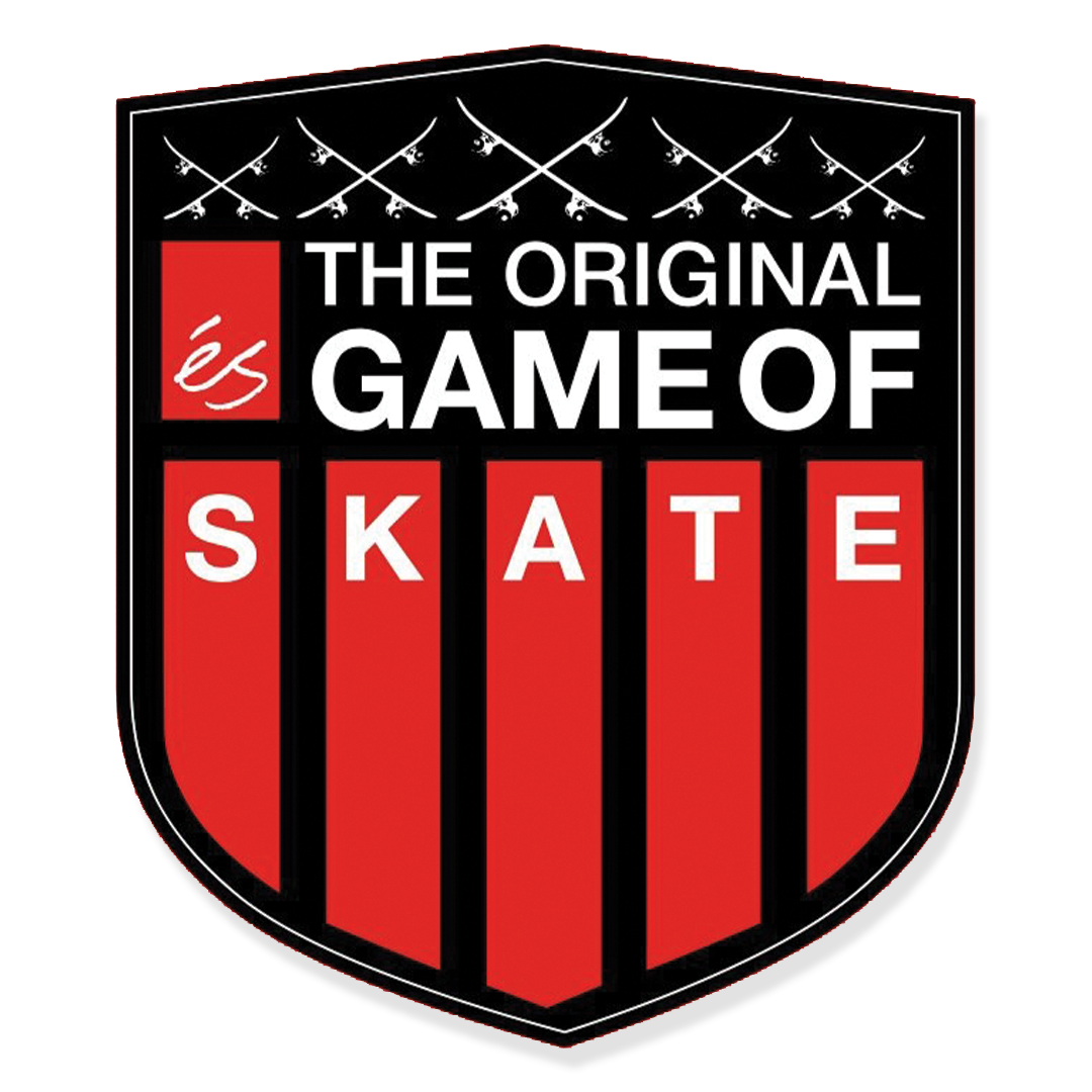 ES GAME OF SKATE SHIELD STICKER 2.5" SINGLE