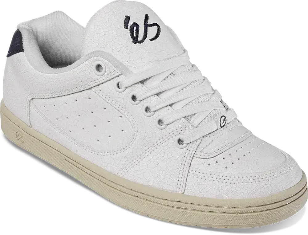 Accel White/Tan – Low-Top Skate Shoe | éS Skateboarding