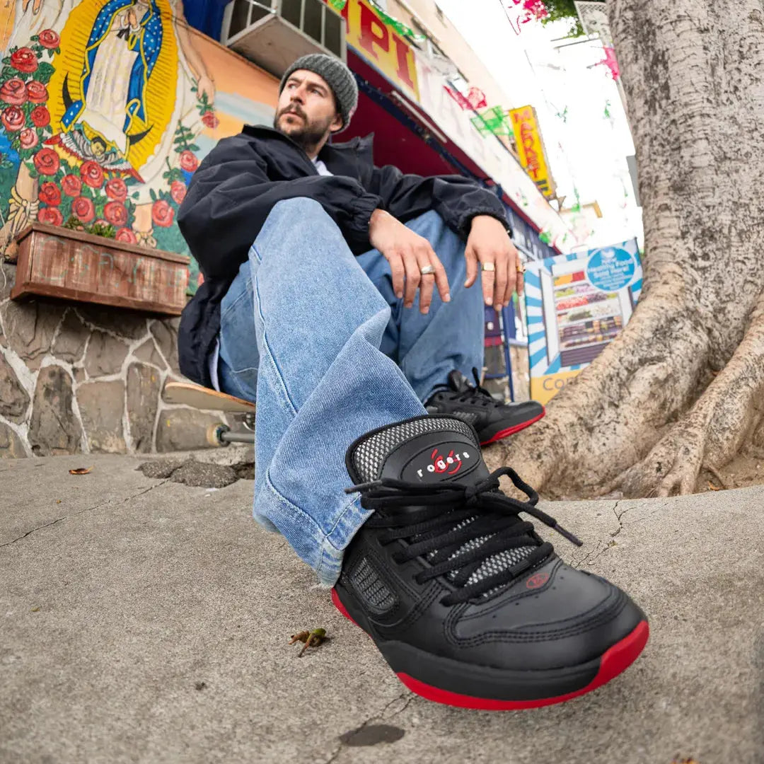 TJ Rogers Black/Red – Low-Top Shoe | éS Skateboarding Low-Top Shoe Es Footwear Sneakers Skate Style OG Premium
