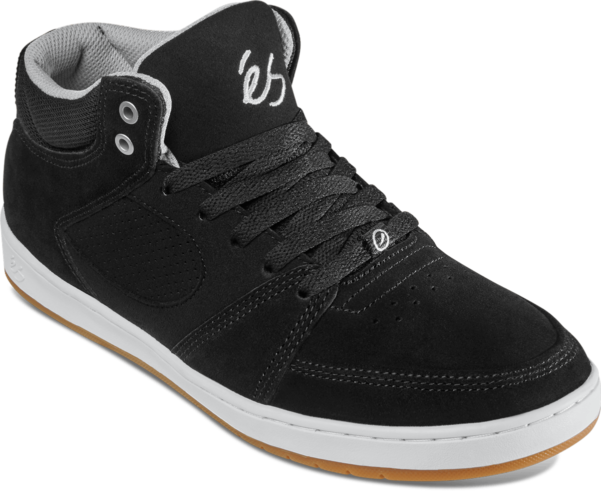 es エス アクセルスリムミッド 27.5 Accel Slim Mid black/white/silver | éS skateboarding – éS