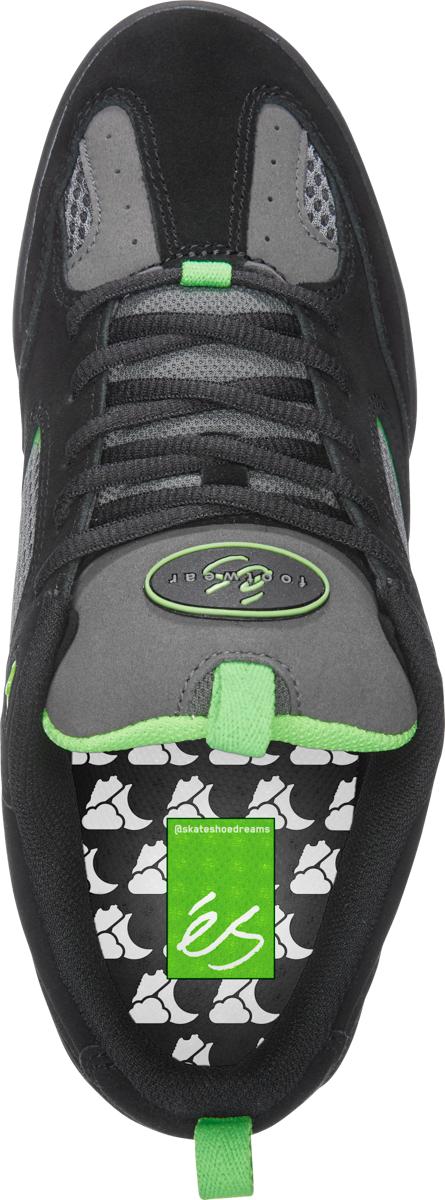Black and green skate shoes hotsell