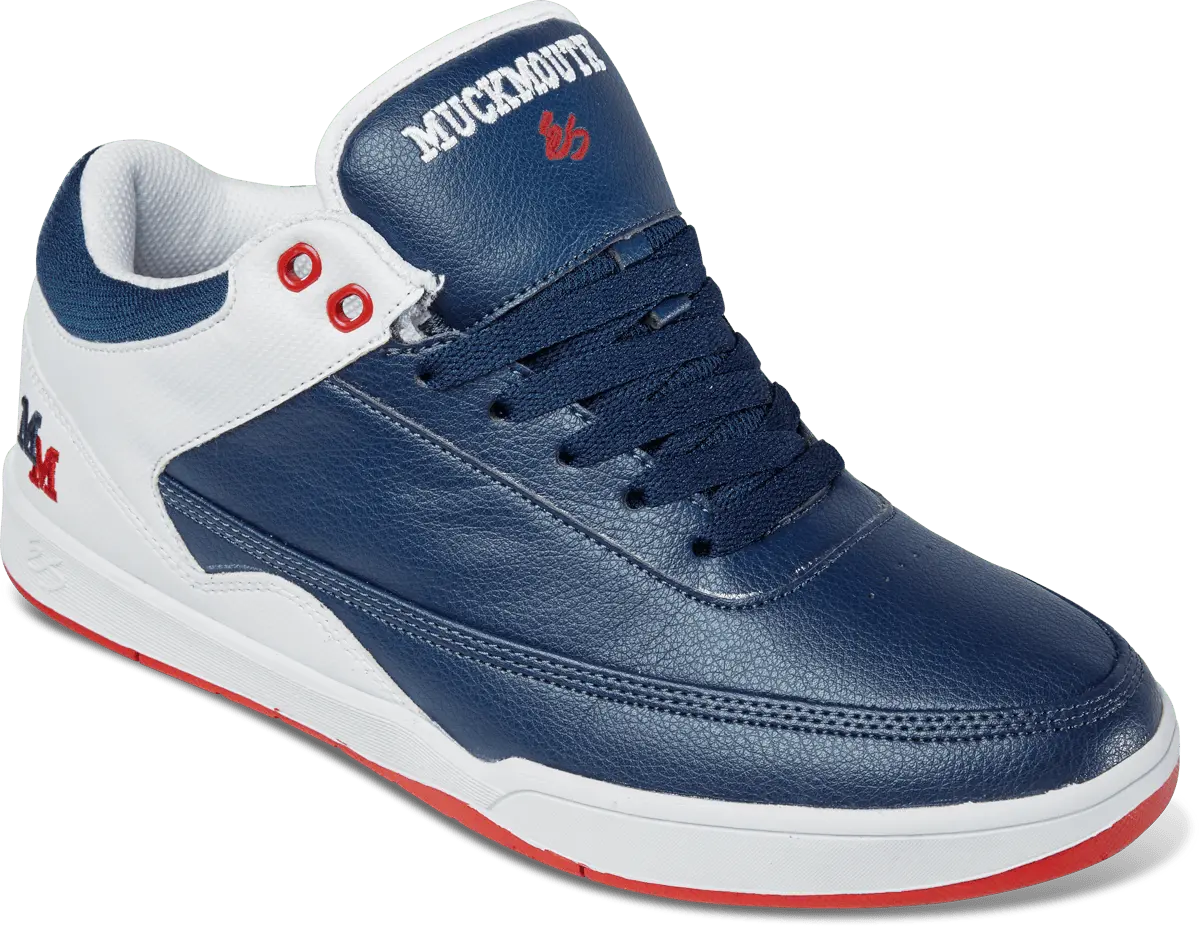 Stylus Mid X Muckmouth blue/white | éS skateboarding Stylus Mid X Muckmouth blue/white | éS skateboarding