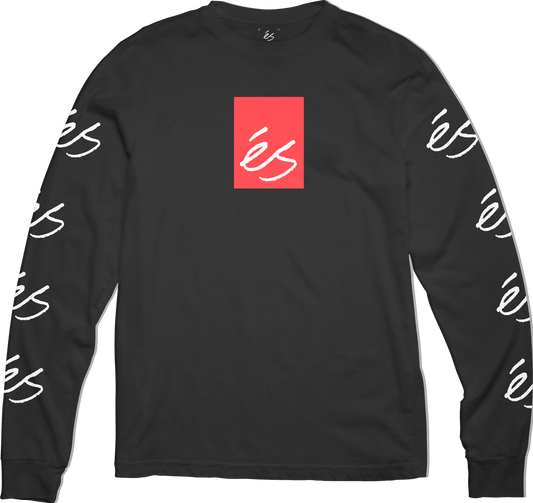 block l/s tee - shirts & tops - black - esskateboarding