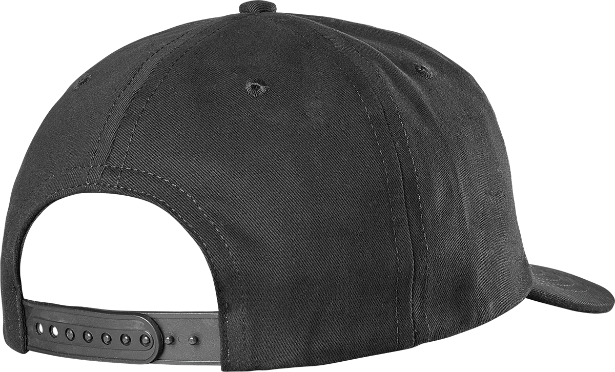 ES Script Applique Black Snapback Hat
